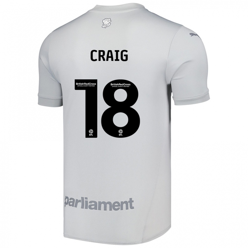 Heren Matthew Craig #18 Zilvergrijs Uitshirt Uittenue 2024/25 T-Shirt