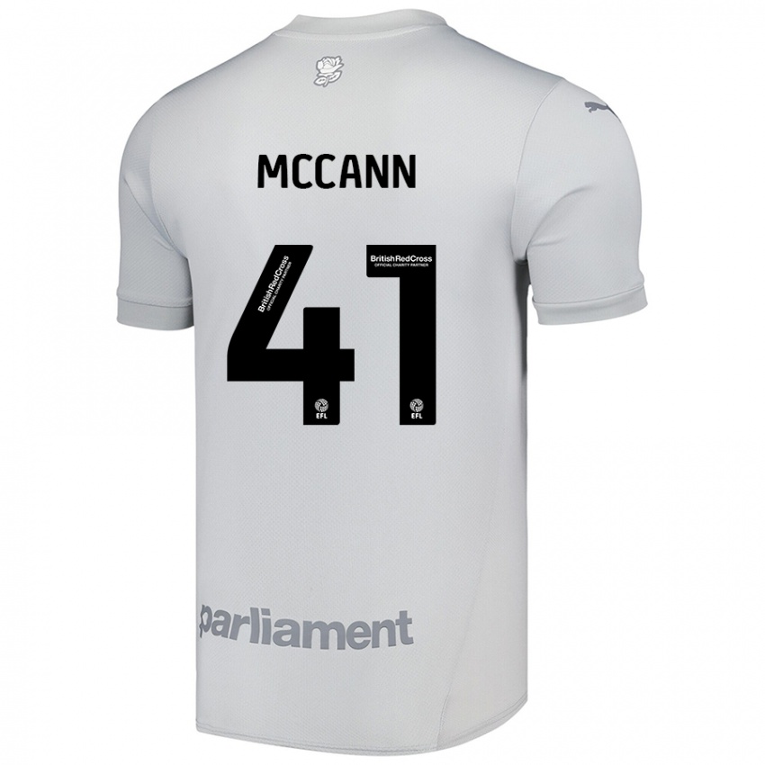 Heren Bayley Mccann #41 Zilvergrijs Uitshirt Uittenue 2024/25 T-Shirt