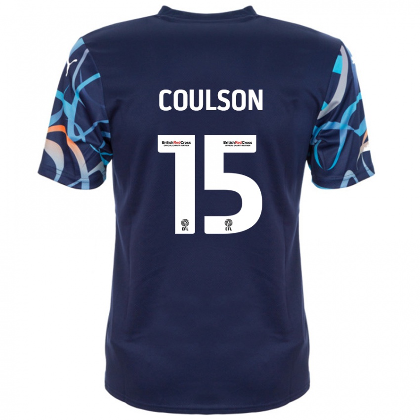 Heren Hayden Coulson #15 Marineblauw Uitshirt Uittenue 2024/25 T-Shirt