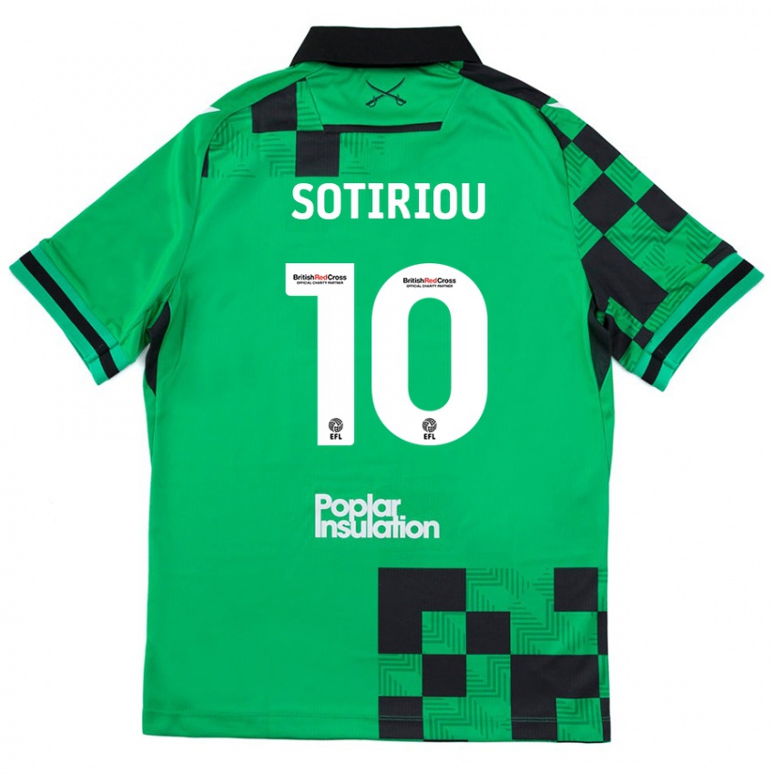 Heren Ruel Sotiriou #10 Groen Zwart Uitshirt Uittenue 2024/25 T-Shirt