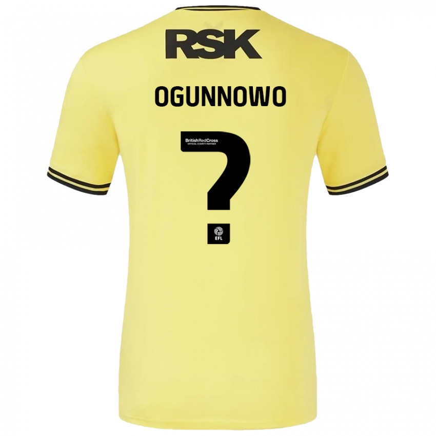 Heren Joshua Ogunnowo #0 Geel Zwart Uitshirt Uittenue 2024/25 T-Shirt