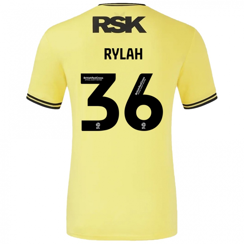 Heren Henry Rylah #36 Geel Zwart Uitshirt Uittenue 2024/25 T-Shirt