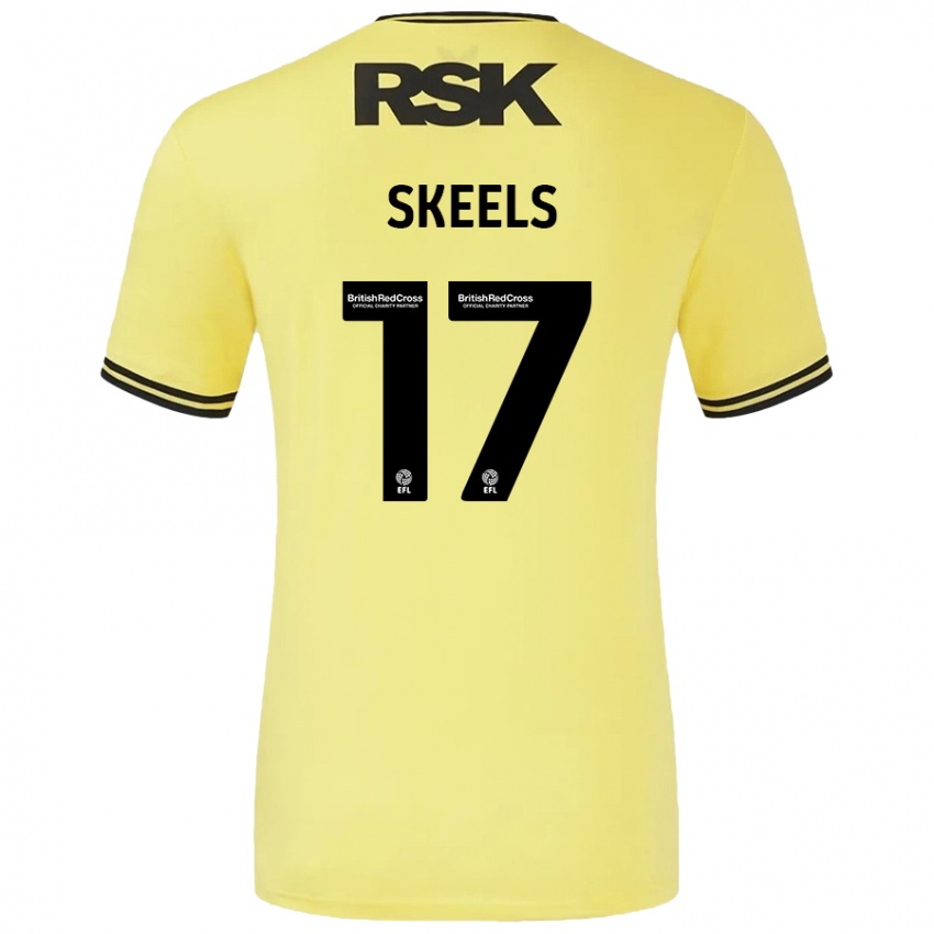 Heren Kiera Skeels #17 Geel Zwart Uitshirt Uittenue 2024/25 T-Shirt