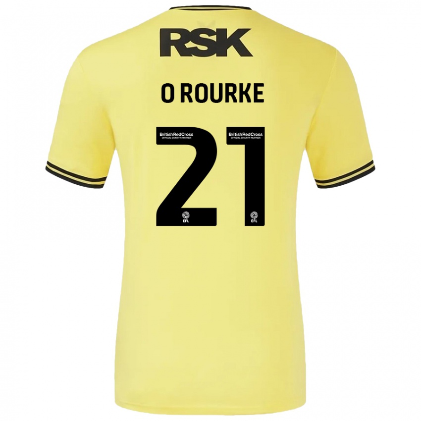 Heren Sophie O'rourke #21 Geel Zwart Uitshirt Uittenue 2024/25 T-Shirt