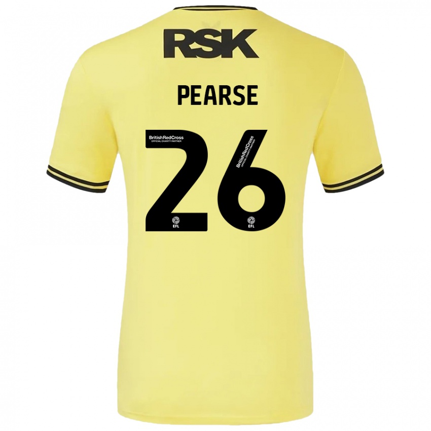 Heren Gracie Pearse #26 Geel Zwart Uitshirt Uittenue 2024/25 T-Shirt