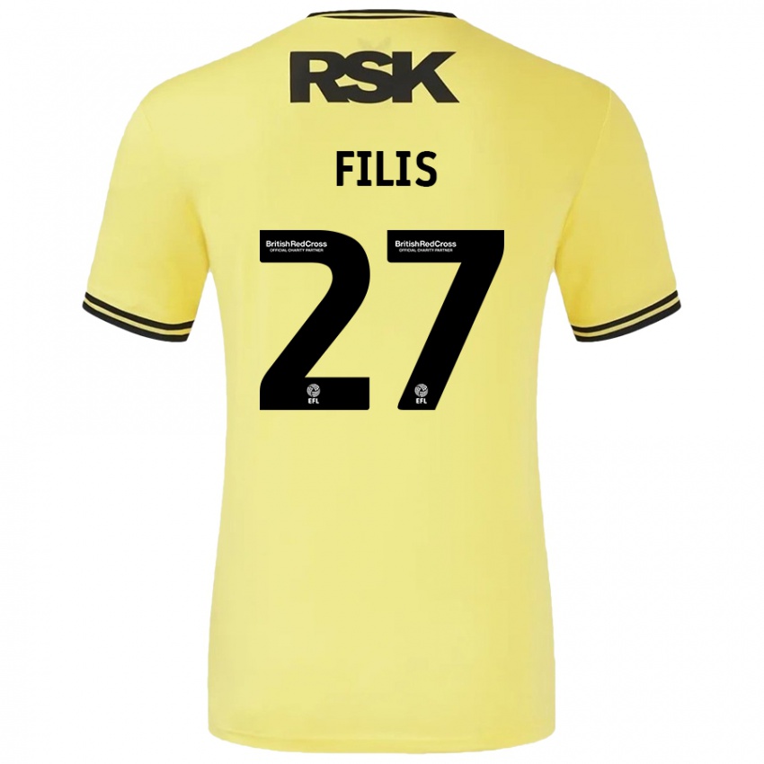 Heren Melisa Filis #27 Geel Zwart Uitshirt Uittenue 2024/25 T-Shirt