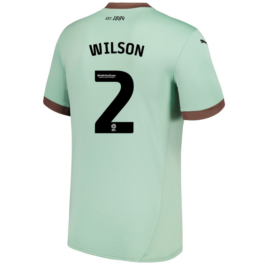 Heren Kane Wilson #2 Lichtgroen Uitshirt Uittenue 2024/25 T-Shirt