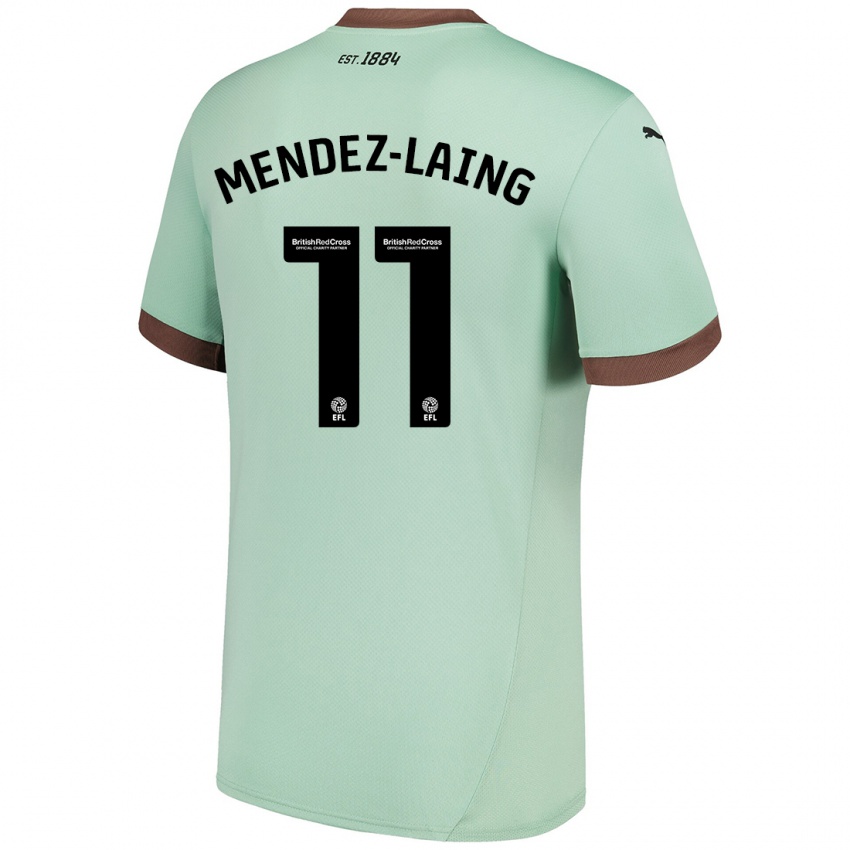 Heren Nathaniel Méndez-Laing #11 Lichtgroen Uitshirt Uittenue 2024/25 T-Shirt