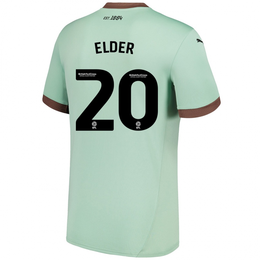 Heren Callum Elder #20 Lichtgroen Uitshirt Uittenue 2024/25 T-Shirt