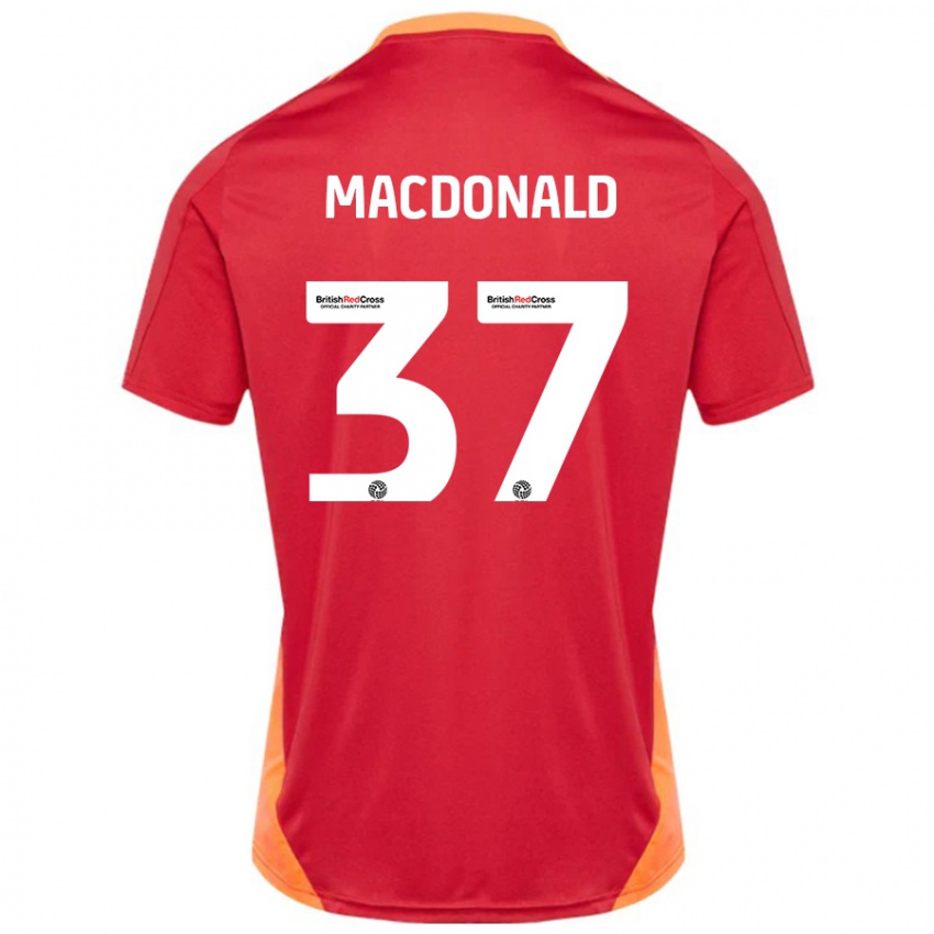 Heren Shaun Macdonald #37 Blauw Gebroken Wit Uitshirt Uittenue 2024/25 T-Shirt