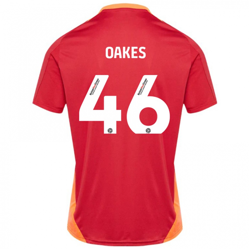 Heren Liam Oakes #46 Blauw Gebroken Wit Uitshirt Uittenue 2024/25 T-Shirt