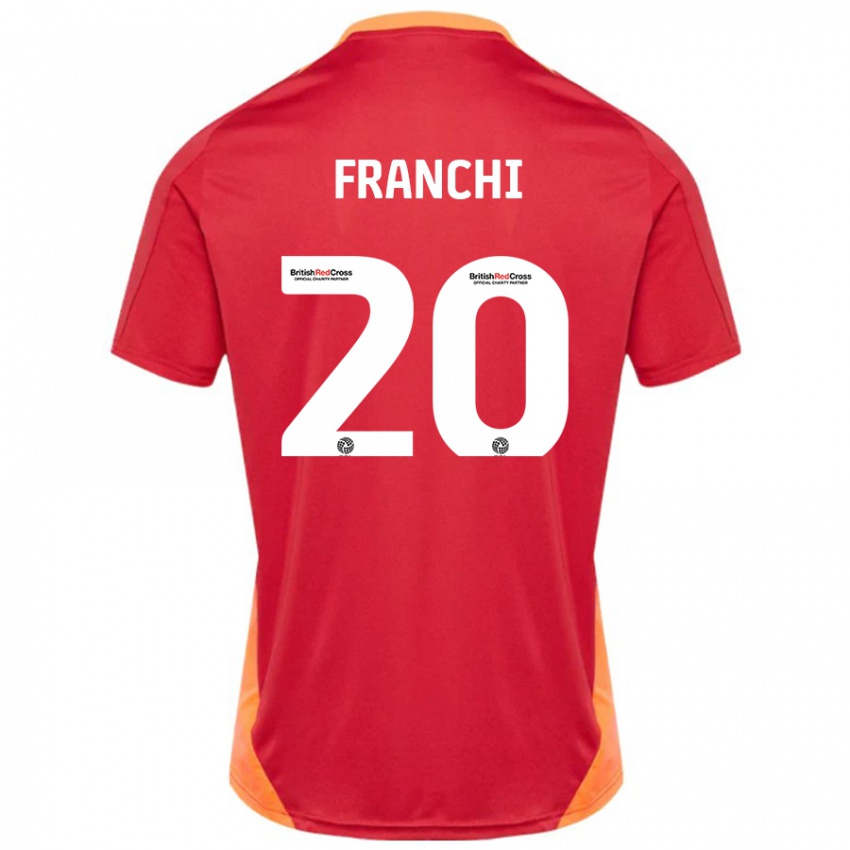 Heren Matilda Franchi #20 Blauw Gebroken Wit Uitshirt Uittenue 2024/25 T-Shirt