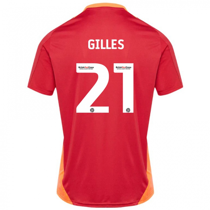 Heren Sophie Gilles #21 Blauw Gebroken Wit Uitshirt Uittenue 2024/25 T-Shirt