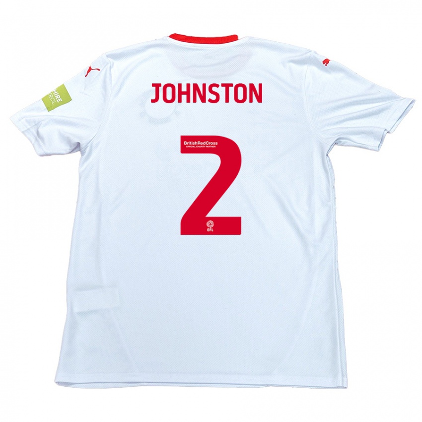 Heren Carl Johnston #2 Wit Uitshirt Uittenue 2024/25 T-Shirt