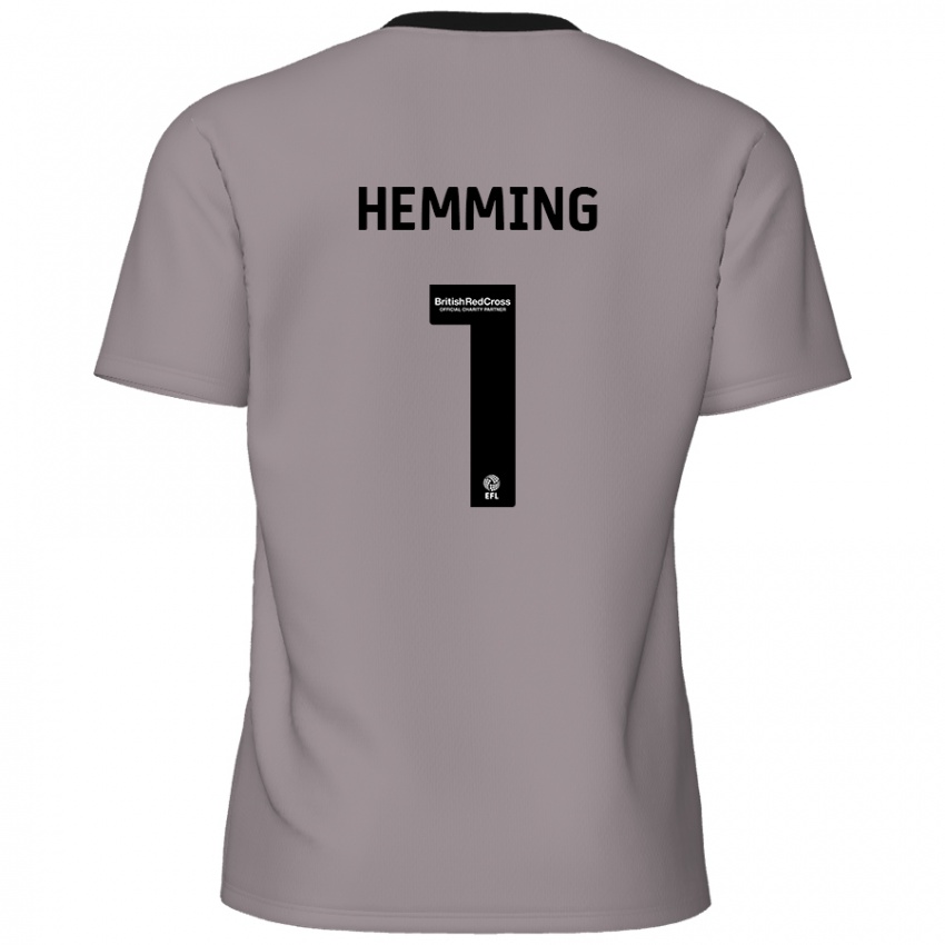 Heren Zach Hemming #1 Grijs Uitshirt Uittenue 2024/25 T-Shirt