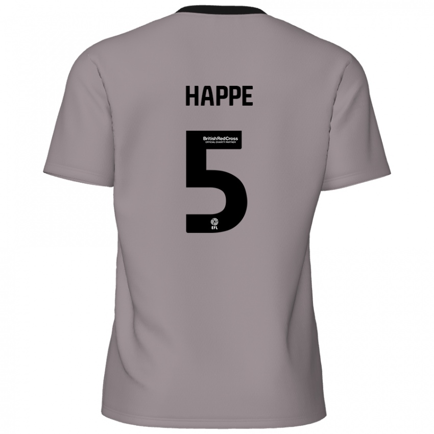 Heren Dan Happe #5 Grijs Uitshirt Uittenue 2024/25 T-Shirt