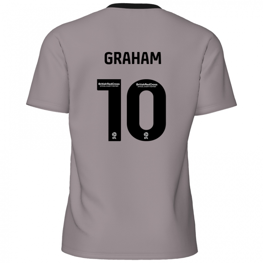 Heren Jordan Graham #10 Grijs Uitshirt Uittenue 2024/25 T-Shirt