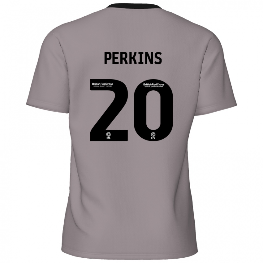 Heren Sonny Perkins #20 Grijs Uitshirt Uittenue 2024/25 T-Shirt