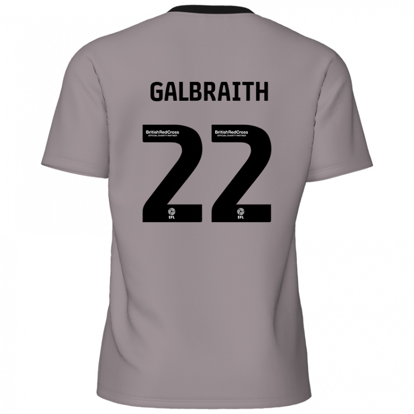 Heren Ethan Galbraith #22 Grijs Uitshirt Uittenue 2024/25 T-Shirt