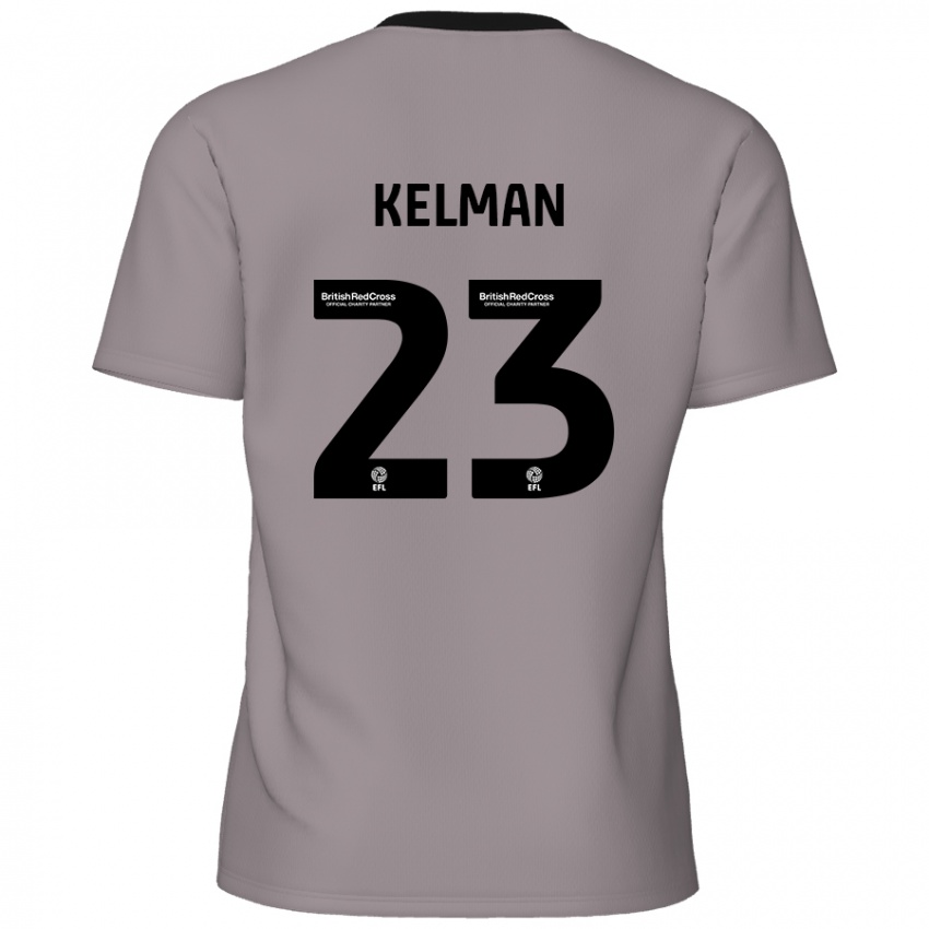 Heren Charlie Kelman #23 Grijs Uitshirt Uittenue 2024/25 T-Shirt