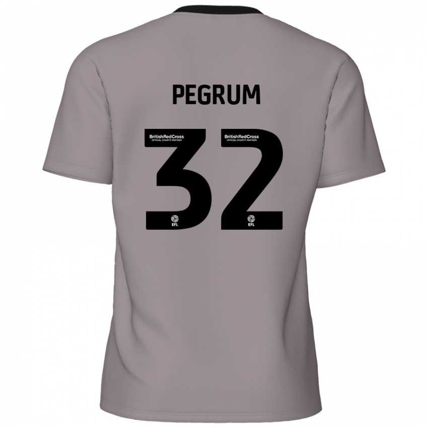 Heren Charlie Pegrum #32 Grijs Uitshirt Uittenue 2024/25 T-Shirt