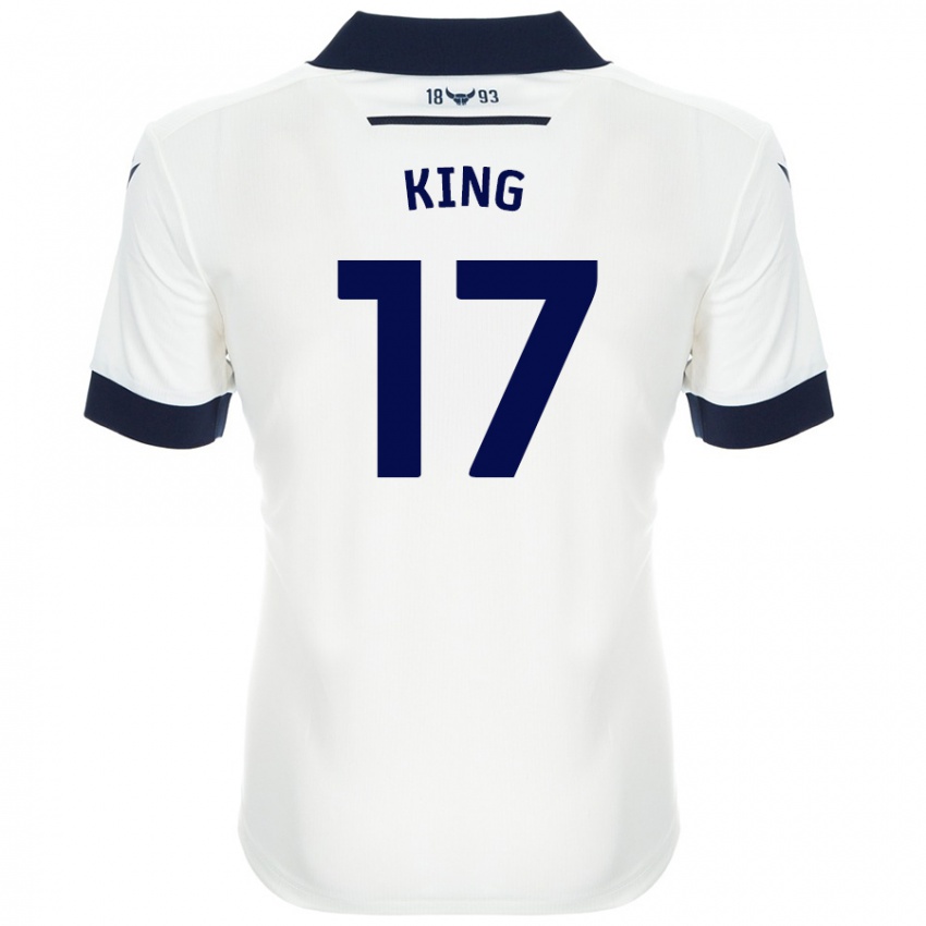 Heren Sarah King #17 Wit Marineblauw Uitshirt Uittenue 2024/25 T-Shirt