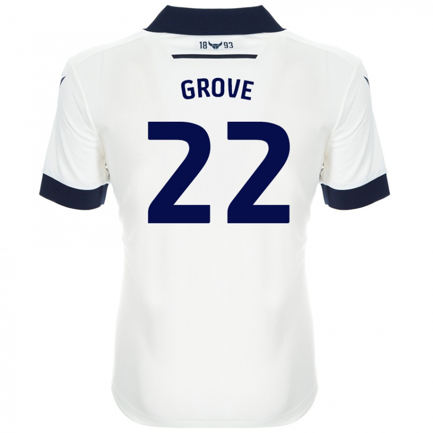 Heren Jade Grove #22 Wit Marineblauw Uitshirt Uittenue 2024/25 T-Shirt