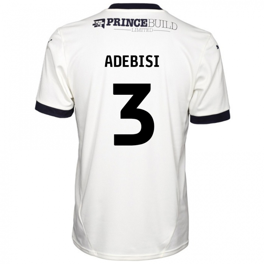 Heren Rio Adebisi #3 Gebroken Wit Zwart Uitshirt Uittenue 2024/25 T-Shirt