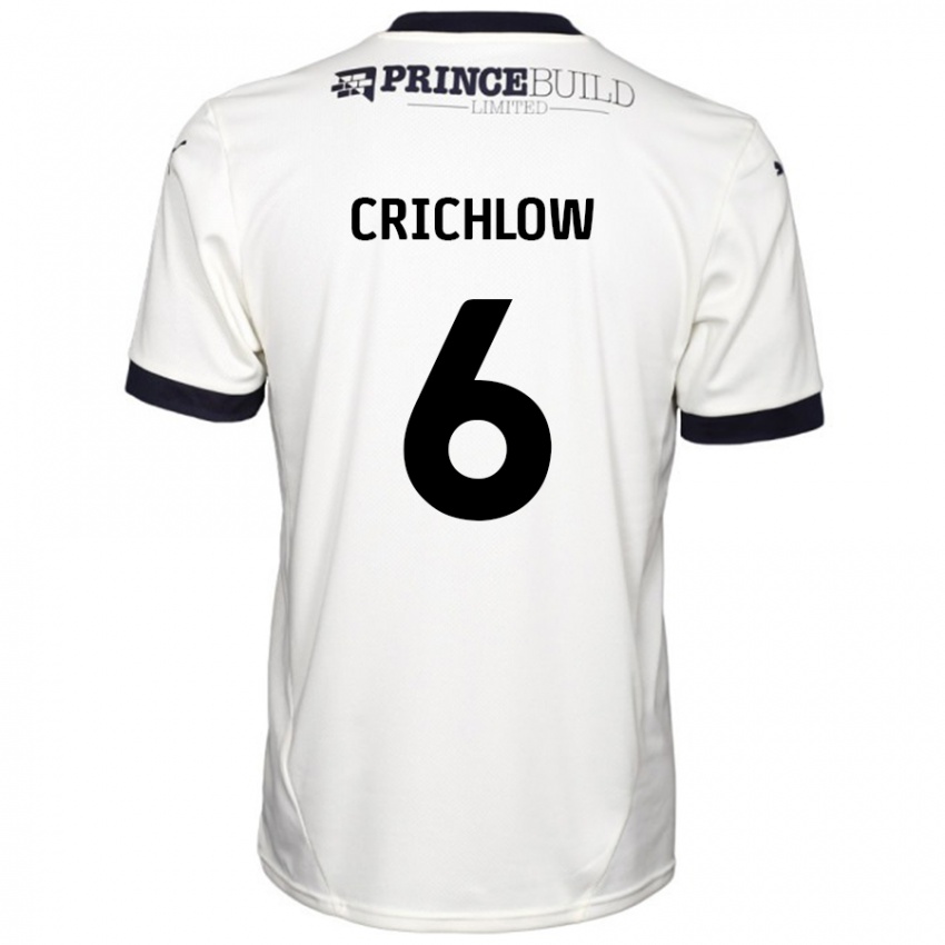 Heren Romoney Crichlow #6 Gebroken Wit Zwart Uitshirt Uittenue 2024/25 T-Shirt