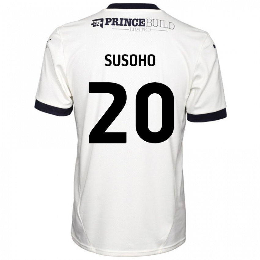 Heren Mahamadou Susoho #20 Gebroken Wit Zwart Uitshirt Uittenue 2024/25 T-Shirt