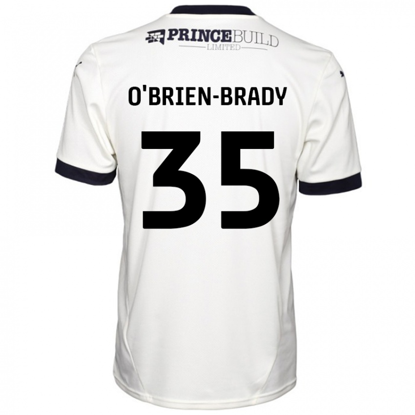 Heren Donay O'brien-Brady #35 Gebroken Wit Zwart Uitshirt Uittenue 2024/25 T-Shirt