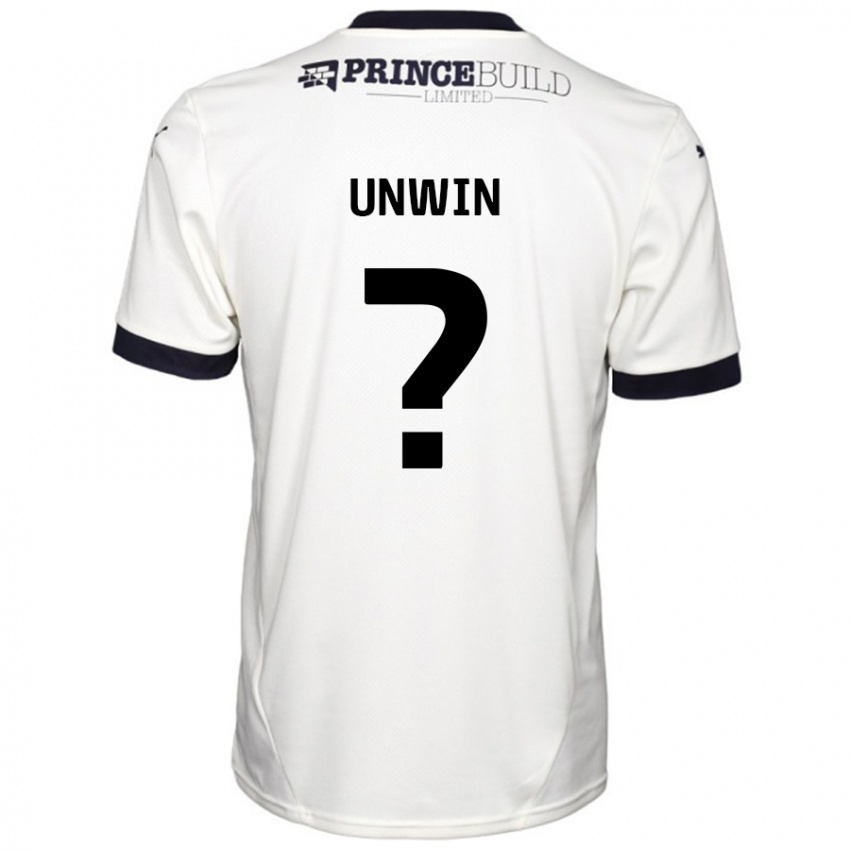 Heren Tom Unwin #0 Gebroken Wit Zwart Uitshirt Uittenue 2024/25 T-Shirt