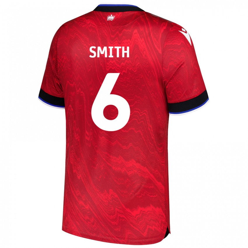 Heren Caitlin Smith #6 Rood Zwart Uitshirt Uittenue 2024/25 T-Shirt