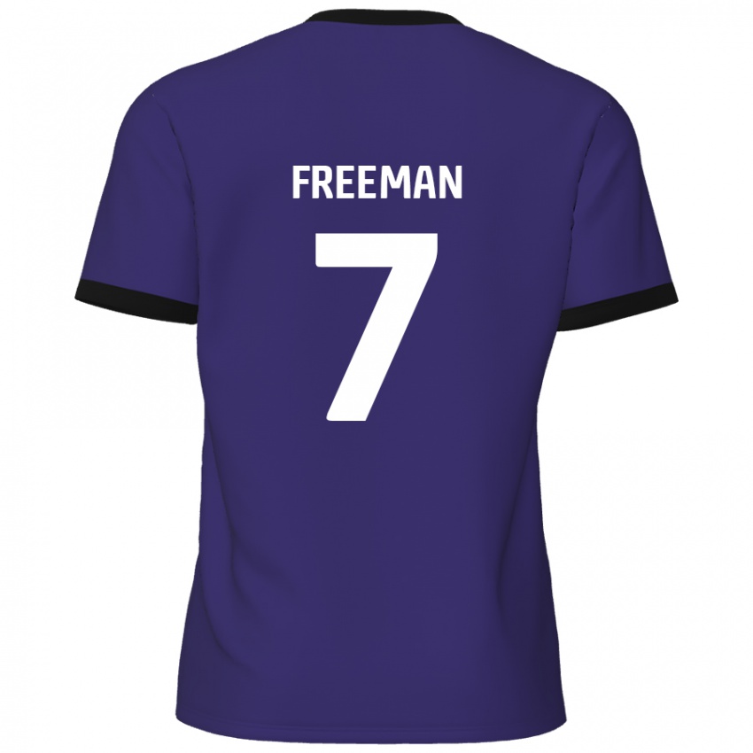 Heren Nick Freeman #7 Paars Uitshirt Uittenue 2024/25 T-Shirt