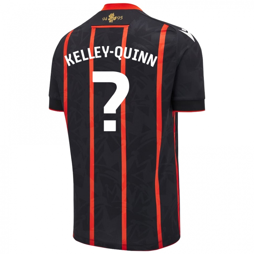 Heren Leon Kelley-Quinn #0 Zwart Rood Uitshirt Uittenue 2024/25 T-Shirt