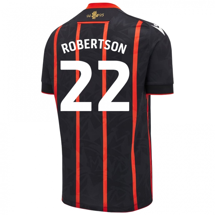 Heren Millie Robertson #22 Zwart Rood Uitshirt Uittenue 2024/25 T-Shirt