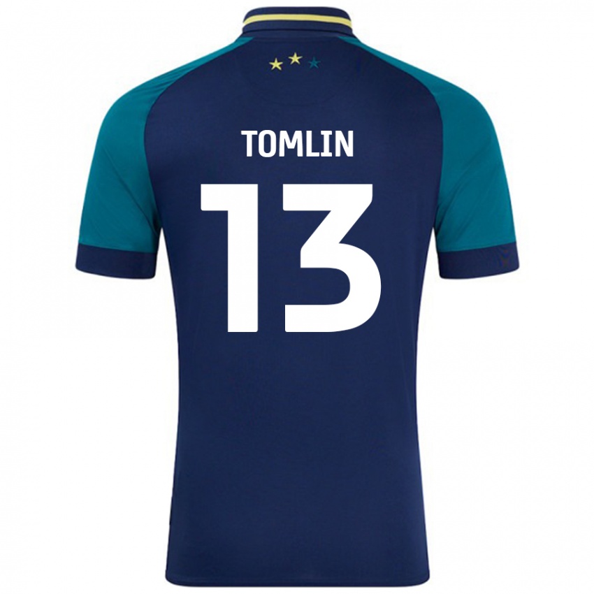 Heren Phoebe Tomlin #13 Marineblauw Donkergroen Uitshirt Uittenue 2024/25 T-Shirt