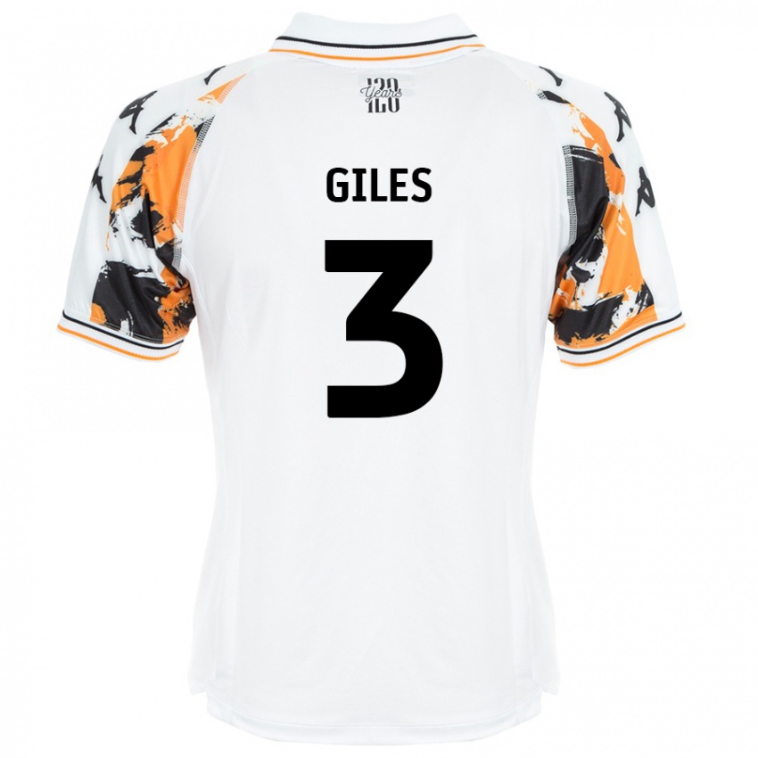 Heren Ryan Giles #3 Wit Uitshirt Uittenue 2024/25 T-Shirt