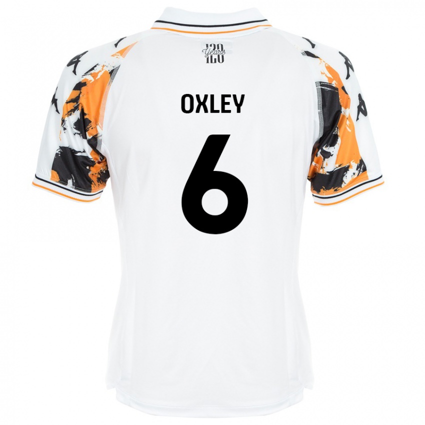 Heren Tilly Oxley #6 Wit Uitshirt Uittenue 2024/25 T-Shirt