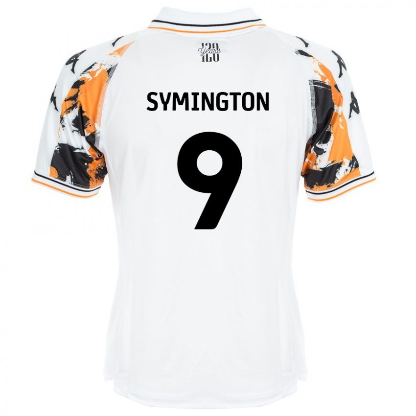 Heren Jo Symington #9 Wit Uitshirt Uittenue 2024/25 T-Shirt