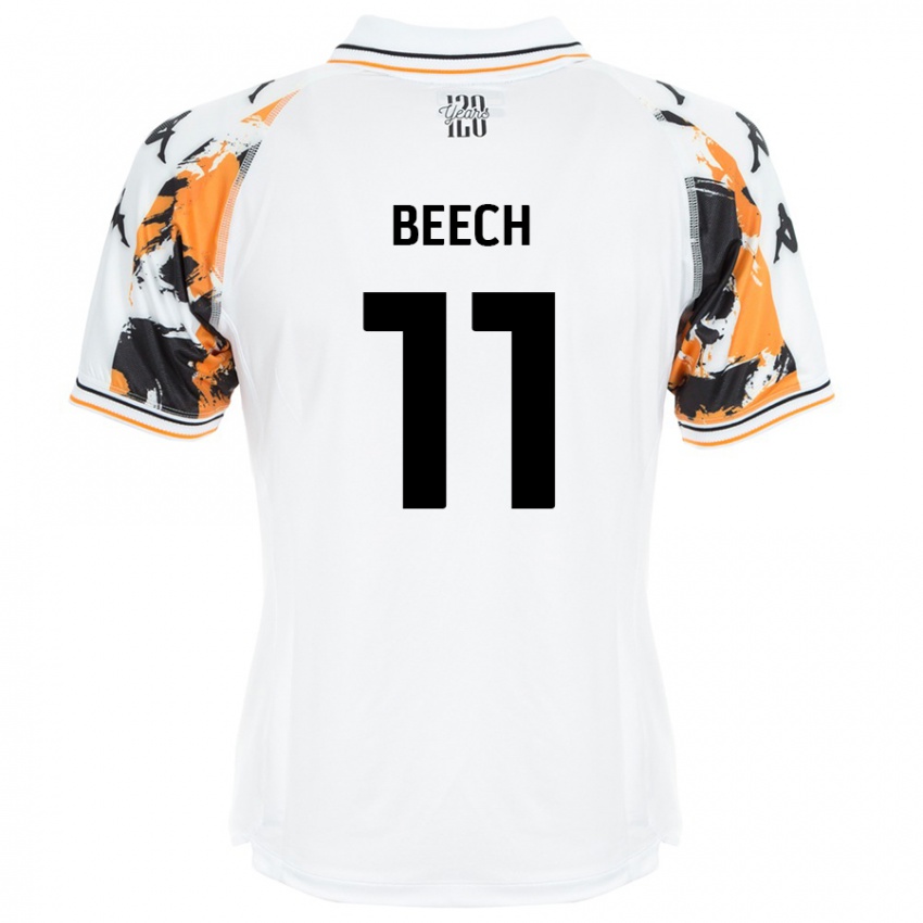 Heren Rebecca Beech #11 Wit Uitshirt Uittenue 2024/25 T-Shirt