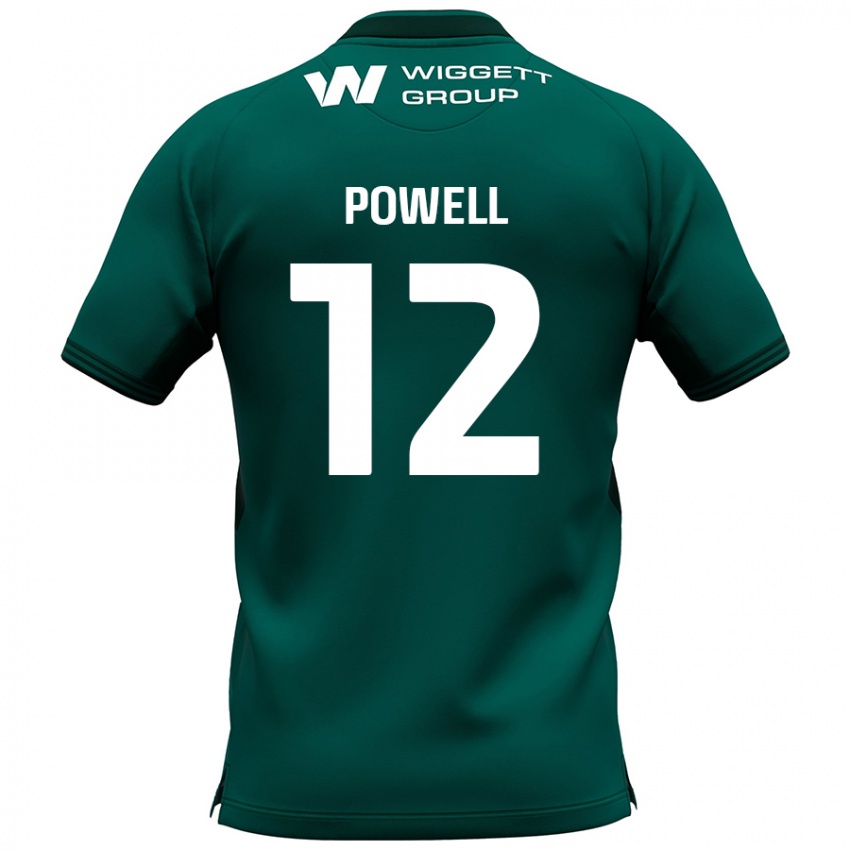 Heren Beth Powell #12 Groen Uitshirt Uittenue 2024/25 T-Shirt