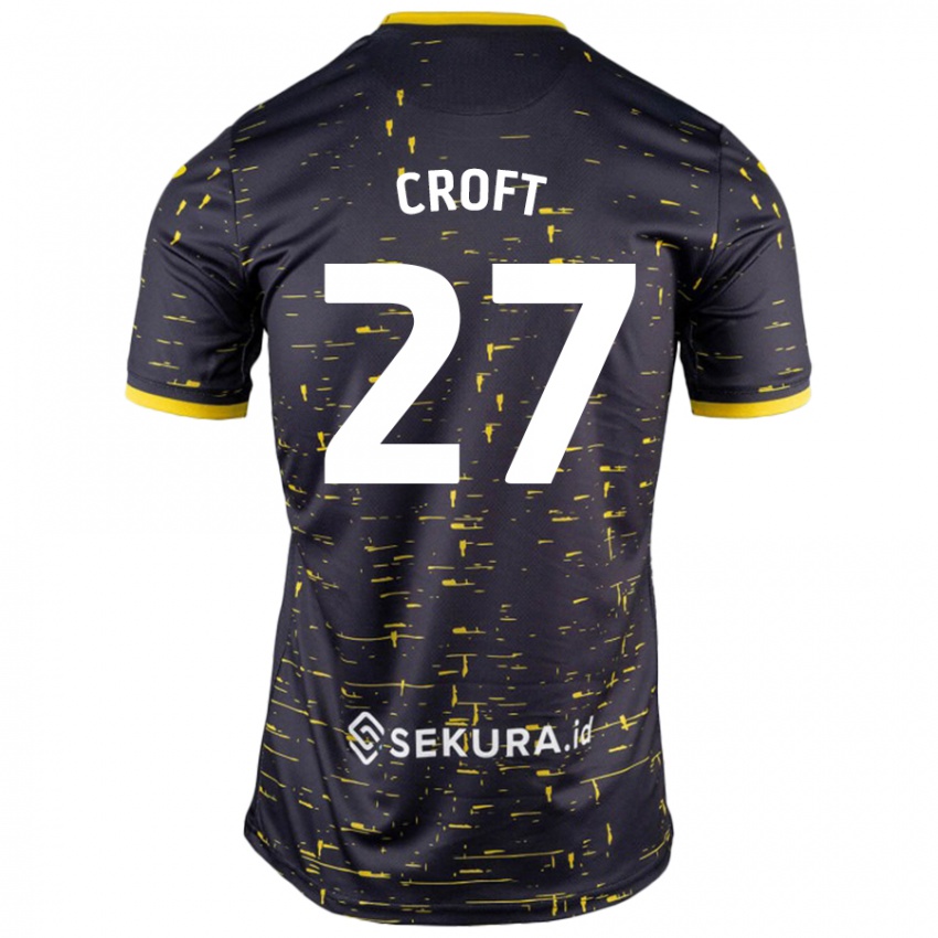 Heren Mary Croft #27 Zwart Geel Uitshirt Uittenue 2024/25 T-Shirt