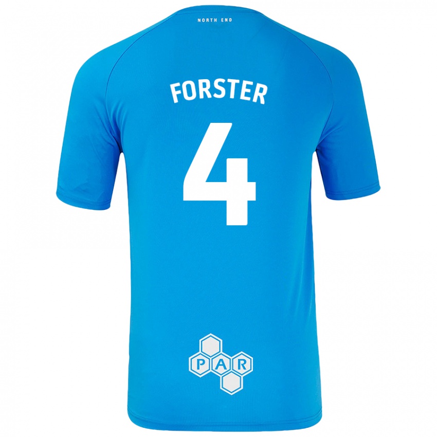 Heren Hannah Forster #4 Hemelsblauw Uitshirt Uittenue 2024/25 T-Shirt