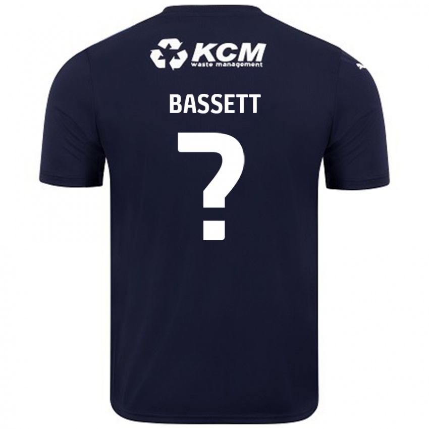 Heren Bassett #0 Marineblauw Uitshirt Uittenue 2024/25 T-Shirt