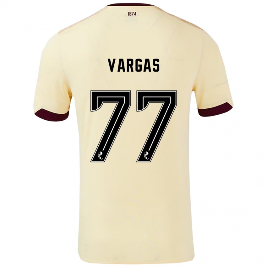 Heren Kenneth Vargas #77 Crème Bordeauxrood Uitshirt Uittenue 2024/25 T-Shirt