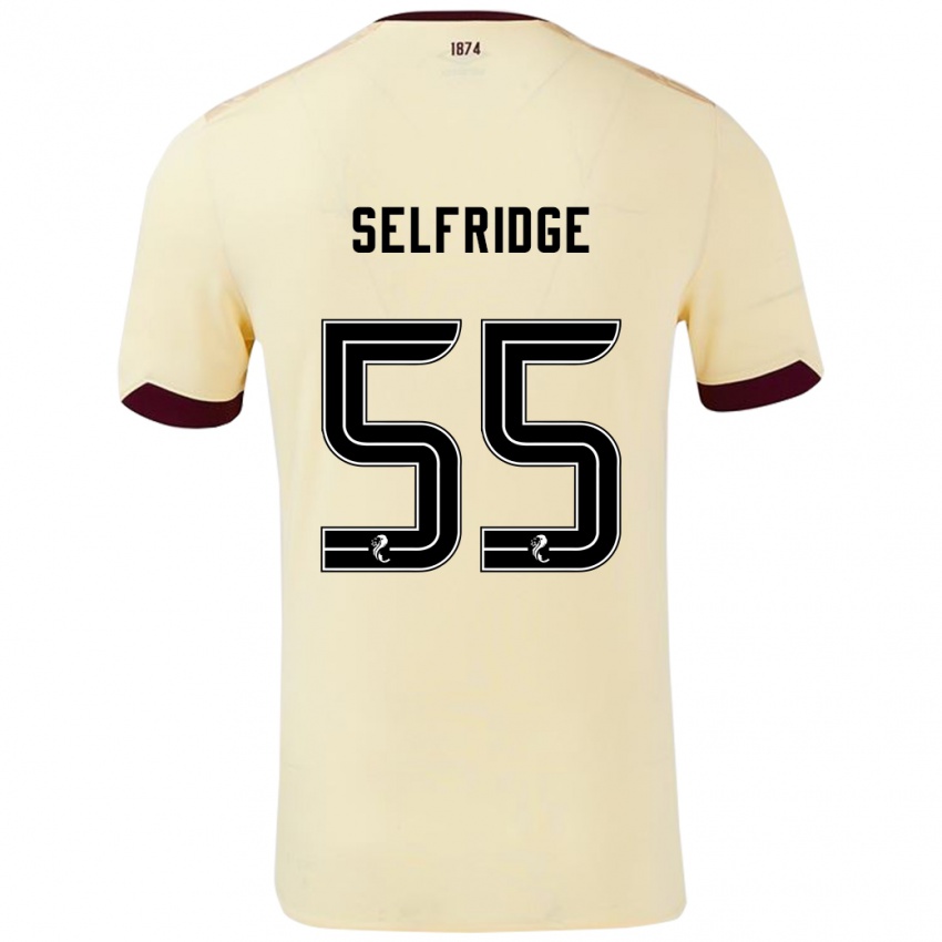 Heren Louis Selfridge #55 Crème Bordeauxrood Uitshirt Uittenue 2024/25 T-Shirt