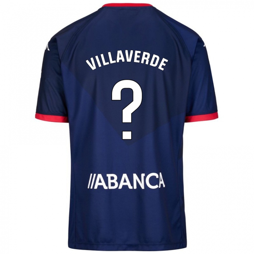 Heren Hugo Villaverde #0 Marineblauw Uitshirt Uittenue 2024/25 T-Shirt