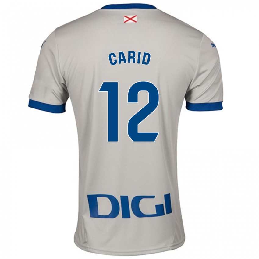 Heren Andrea Carid #12 Lichtgrijs Uitshirt Uittenue 2024/25 T-Shirt