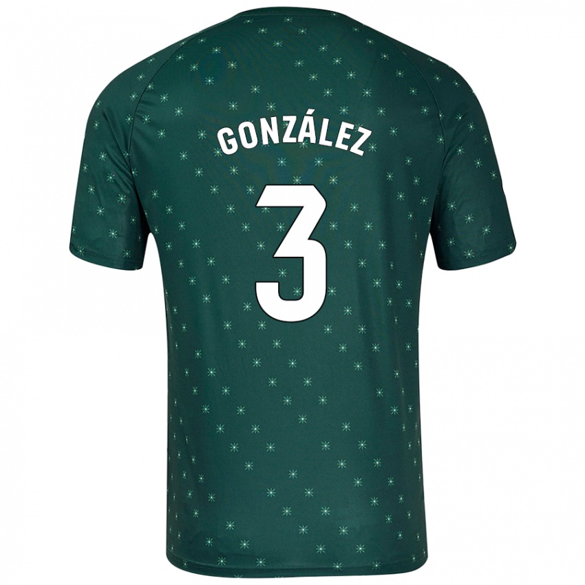 Heren Edgar González #3 Donkergroen Uitshirt Uittenue 2024/25 T-Shirt